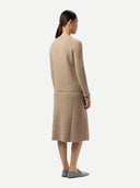 Women's A-Line Knitted Cashmere Skirt | GOBI UK #color_dusty-beige