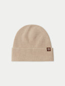Unisex Organic Cashmere Rib Knit Beanie Beige | GOBI Cashmere #color_beige