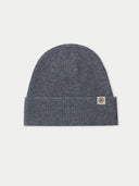 Unisex Cashmere Rib Knit Beanie Dim Gray - GOBI Cashmere #color_gray