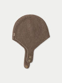 Unisex Cashmere Knitted Aviator Cap Taupe - Gobi Cashmere #color_taupe