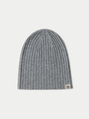Unisex Cashmere Rib Knit Hat Vapor Blue - Gobi Cashmere #color_soft-silver