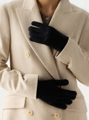Essential Knit Cashmere Gloves Black - Gobi Cashmere #color_black