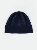 Cashmere Ribbed Knit Hat Navy Blazer - Gobi Cashmere #color_navy
