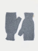 Rib-Knit Cashmere Gloves Dim Gray - Gobi Cashmere #color_gray