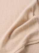 Cashmere Jersey Knit Beige scarf detail view #color_beige