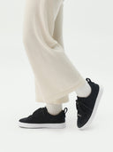 Unisex Cashmere Low Ankle Sneakers Black #color_black