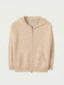 Unisex Zipper Hoodie Beige - Gobi Cashmere #color_beige