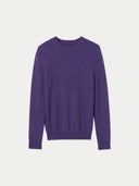  99 Cashmere Hat & Sweater Set Dusted Peri detail view on white background #color_purple #ai-image