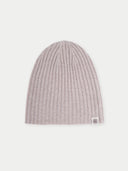 Unisex Cashmere Rib Knit Hat Oxford Tan detail view on white background #color_muted-taupe