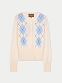 Beige sweater with blue argyle pattern on a white background
#color_soft-white