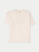 Women's Cashmere Bow-Tie T-shirt White | GOBI Cashmere #color_soft-white