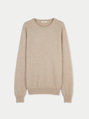 Essential Crewneck Cashmere Sweater Warm Grey - Gobi Cashmere #color_dusty-beige #ai-image