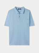 Men's Cotton Silk Cashmere Blend Polo #color_forget-blue