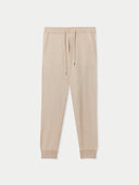 Men's Cashmere Jogger Beige detail view on white background #color_beige