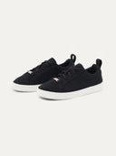 Unisex Cashmere Low Ankle Sneakers Black #color_black