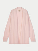 Women's Peach Blush Cashmere Open-Front Cardigan detail view on white background #color_light-blush