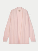 Pink cardigan on a white background. #color_light-blush 