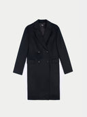 Black cashmere coat on a light gray background #color_black