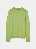 A green crew neck cashmere sweater. #color_jade-green