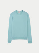 Basic R-Ausschnitt Kaschmirpullover Celadon - Gobi Cashmere #color_celadon
