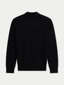 Black sweater on a light gray background Gobi Cashmere #color_Black