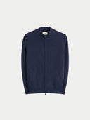 Timeless Cashmere Full-Zip Cardigan Navy Blazer - Gobi Cashmere #color_navy