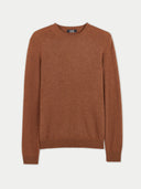 Brown sweater on a light gray background. #color_sepia-brown