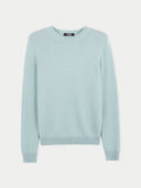 light blue crew neck sweater #color_cloud-blue