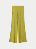 Women's Rib-Knit Silk Cashmere Blend Pants Dark Citron detail view on white background #color_dark-citron