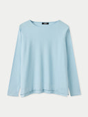 Women's Boatneck Cotton Silk Cashmere Blend Sweater - Gobi Cashmere #color_forget-blue