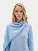 Damen Kaschmirpullover mit Schal | GOBI Cashmere #color_hellblau