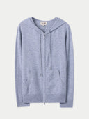 Women's Woman Zipper Hoodie with Smiley Pocket detail view on white background #color_light-gray
